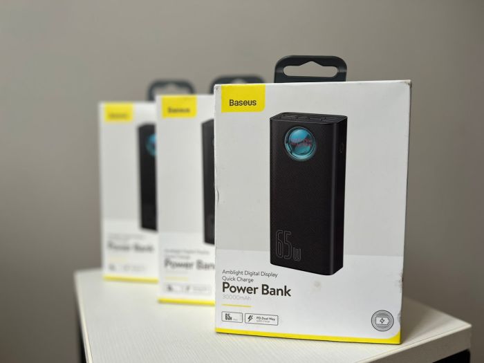 Baseus 30000 mAh 65W Black + Кабель PD Type-C 100W