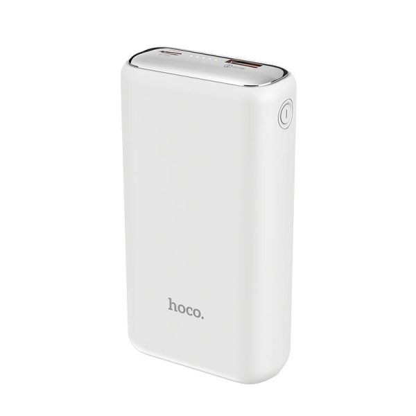 Повербанк Hoco Q1A портативна батарея з Led зарядкою (PD 22.5W, 10000mAh 1USB/1Type-C, 5V, 77Wh 3А, зі швидкою зарядкою) - Білий