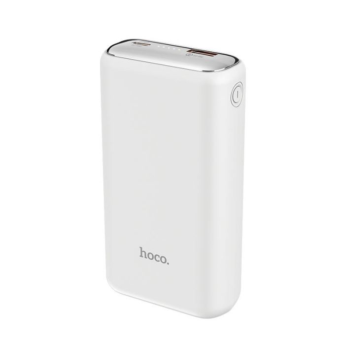 Hoco Q1A з Led зарядкою (PD 22.5W, 10000 mAh 1USB/1Type-C, 5V, 77Wh 3А, зі швидкою зарядкою) - Білий
