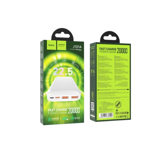 Hoco J101A Astute 22.5W fully compatible 20000 mAh White