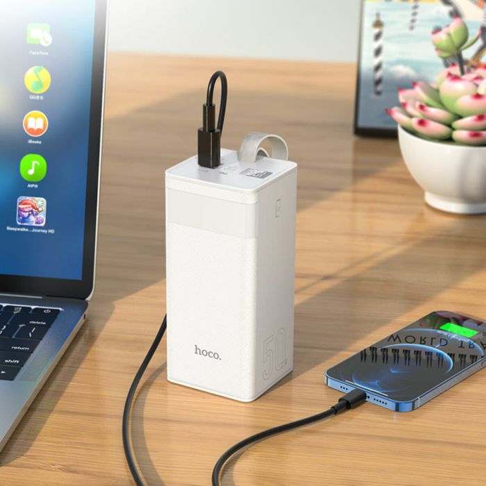 Hoco J86A Powermaster 22.5W fully compatible power bank(50000 mAh) White
