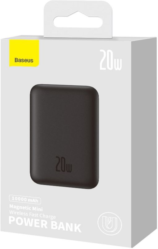 Baseus Magnetic Mini 10000 mAh 20W Беспровідна зарядка Айфона (PPCX030001) Black