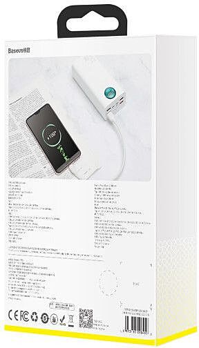 Baseus Amblight Digital Display Overseas 65W 30000mAh White (PPLG000102)