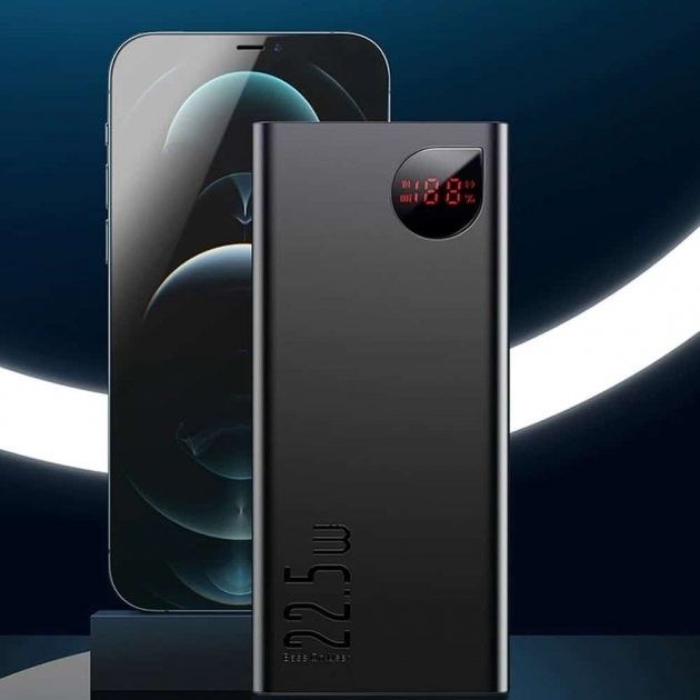 Baseus 20000 mAh 22.5WAdaman з швидкою зарядкою 2USB/1Type-C Чорний