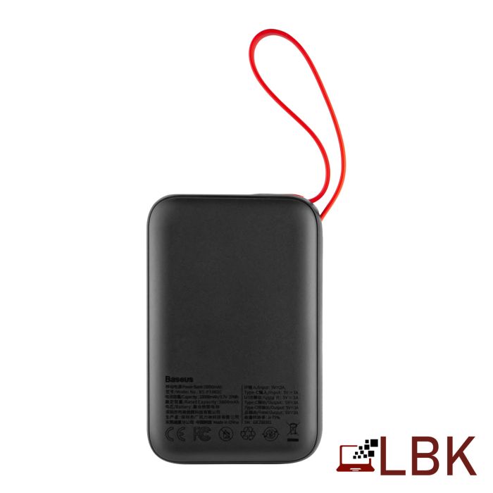 Baseus Mini S Digital Display 3A 10000 mAh Black (With Type-C Cable) (PPXF-A01) (2239469)