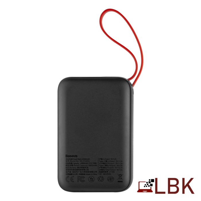 Baseus Mini S Digital Display 3A 10000 mAh Black (With IP Cable) (PPXF-E01) (2239448)