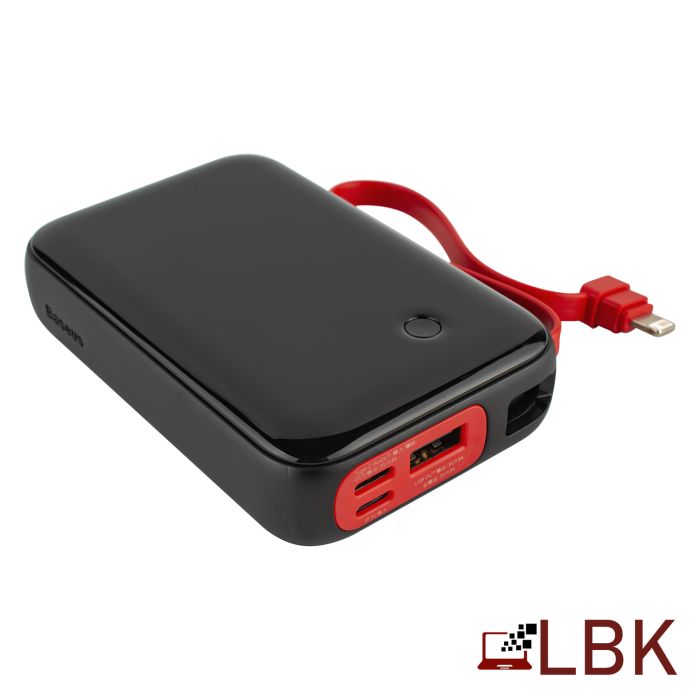 Baseus Mini S Digital Display 3A 10000 mAh Black (With IP Cable) (PPXF-E01) (2239451)
