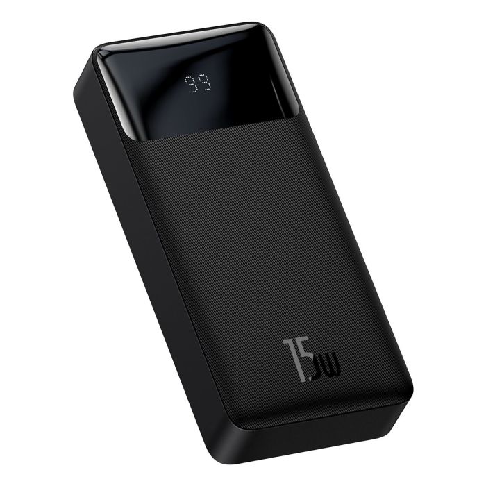 Baseus Bipow Digital Display 20000 mAh 15W with USB-A to Micro-USB 0.25m Cable Black (PPBD050101)