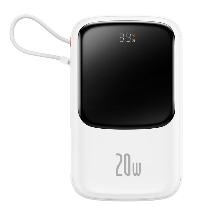 Baseus Q Pow 10000 mAh 20W with Lightning Cable White (PPQD020002)