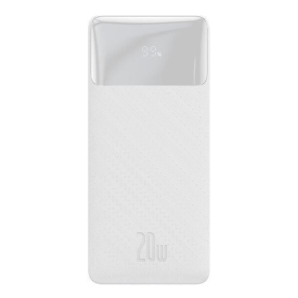 Портативний зарядний пристрій Baseus Bipow Fast Charging 20000 mAh 20W with USB-A to Micro-USB 0.25m Cable White (PPBD050302)