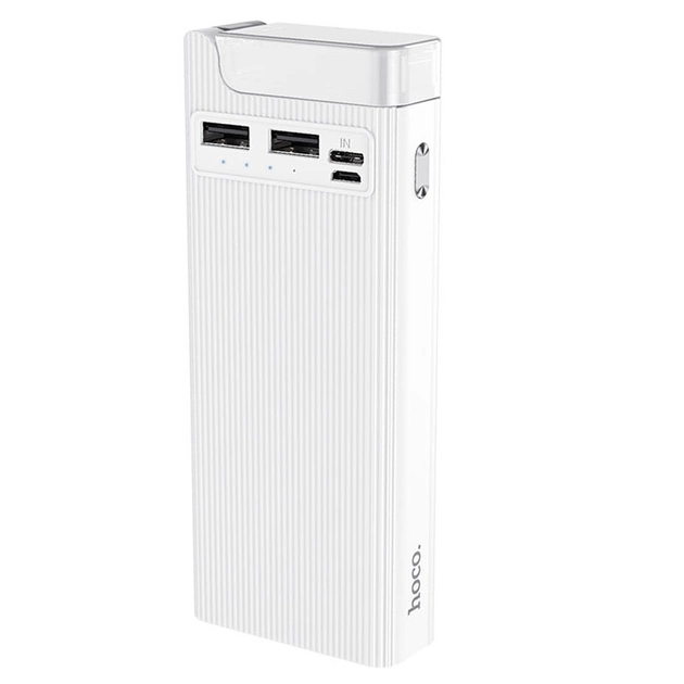 Hoco J62 30000 mAh портативная с фонариком 3xUSB White