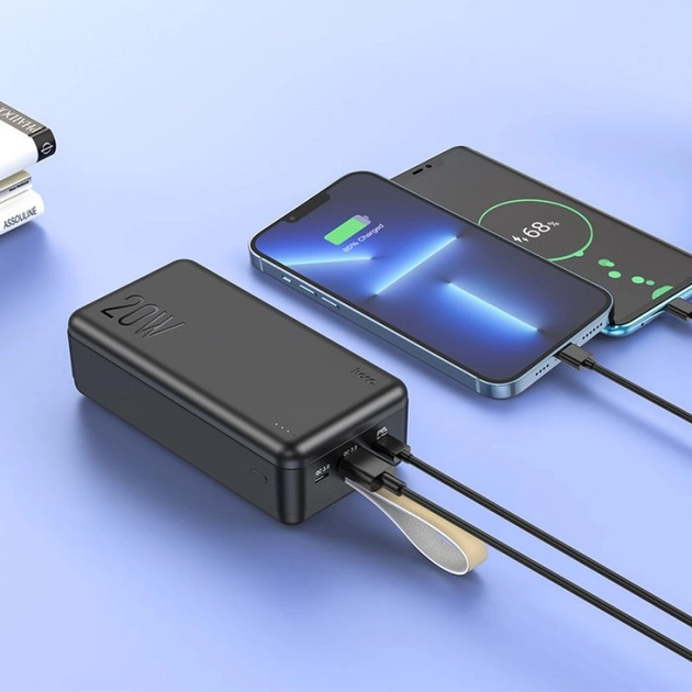 Hoco J87B PD20W+QC3.0 (22.5W) 30000 mAh портативная Black