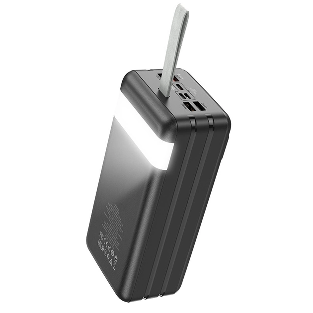 Hoco J86B PD20W+QC3.0 (22.5W) 60000 mAh портативная с фонариком 4xUSB Black