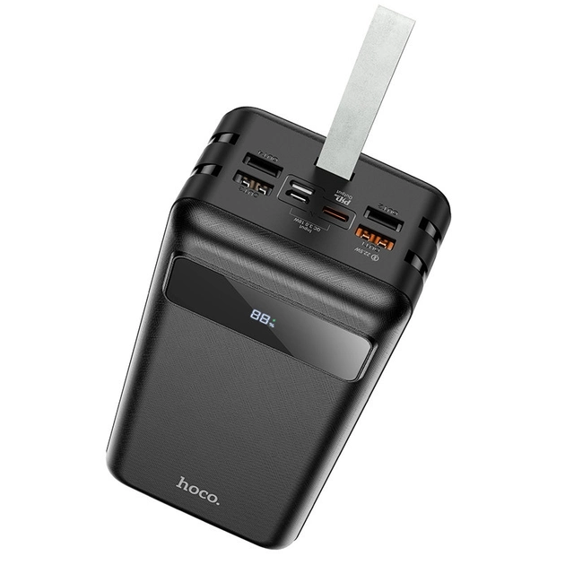 Hoco J86B PD20W+QC3.0 (22.5W) 60000 mAh портативная с фонариком 4xUSB Black