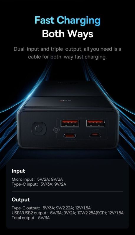 Baseus Star Lord Display 22.5Вт 20000 mAh Black PPXJ060001