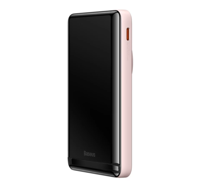 Baseus Magnetic Bracket Wireless Fast Charge 10000 mAh Type-C 20W/3A PD/QC PPCX000004 pink