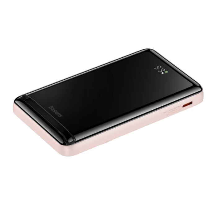 Baseus Magnetic Bracket Wireless Fast Charge 10000 mAh Type-C 20W/3A PD/QC PPCX000004 pink