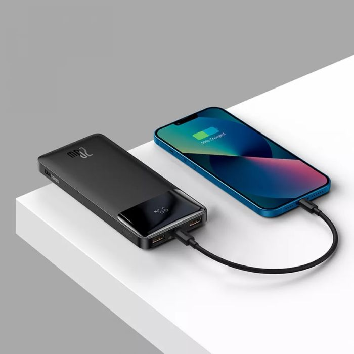 Baseus PPBD050301 Bipow Overseas 20W 10000 mAh 2Usb/type-c чорний
