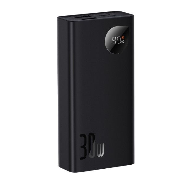 PowerBank Baseus Adaman2 Digital Display Fast Charge 10000mAh 30W, 2*USB+Type-C, PD3.0, QC3.0, Black 2309