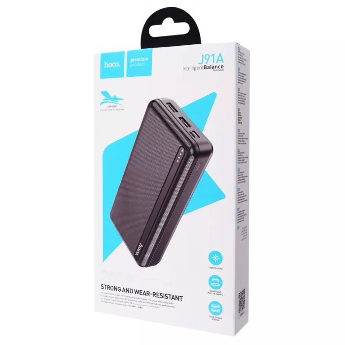 Hoco J91A 20000 mAh 2xUSB/Type-C чорний