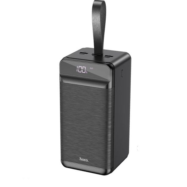 Hoco DB31A 80000 mAh з ліхтариком 3USB/Type-C/Lightning, 2.1A | black