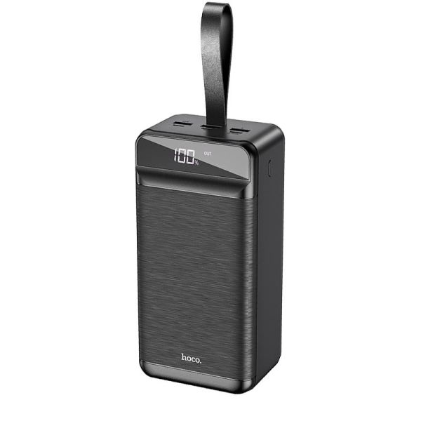 Повербанк PowerBank 60000mAh з ліхтариком HOCO DB31 | 3USB/Type-C/Lightning, 2.1A | black