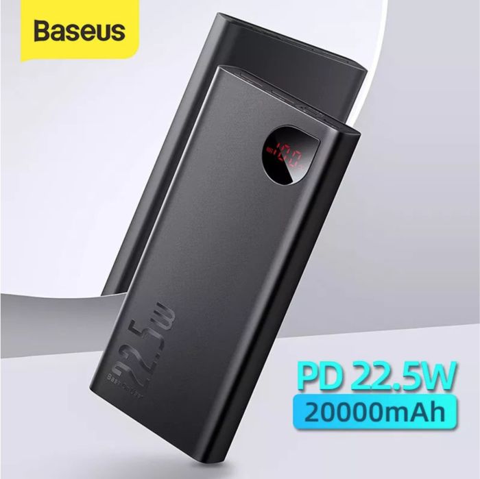 Baseus Adaman 20000 mAh 22.5W з швидкою зарядкою для телефону планшета Чорний