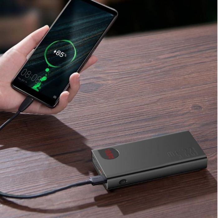 Baseus Adaman 20000 mAh 22.5W з швидкою зарядкою для телефону планшета Чорний