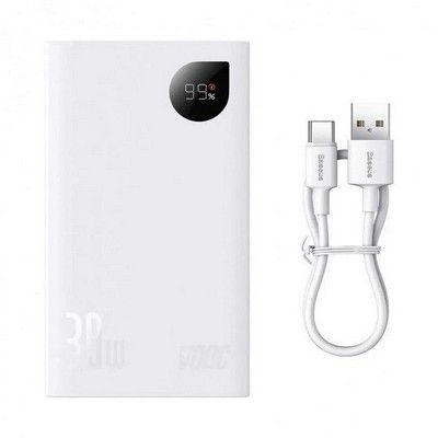 Baseus Adaman 2 Digital Display Fast Charge 30W 20000 mAh White (PPAD050002)