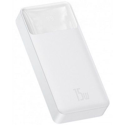 Baseus Bipow Digital Display Power Bank 20000mAh 15W White Overseas Edition (PPBD050102)