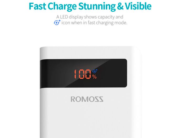 Romoss Sense8PF 30000 mAh QC 3.0 22,5Вт Білий (1009-584-01)