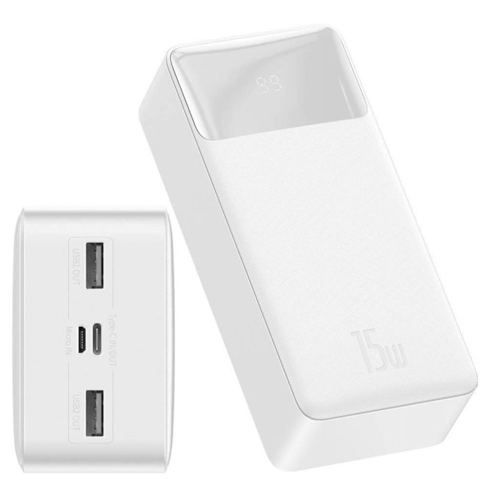 Baseus Bipow Digital Display 30000 mAh 2USB 1Type-C 3A 15W QC (PPDML-K02)