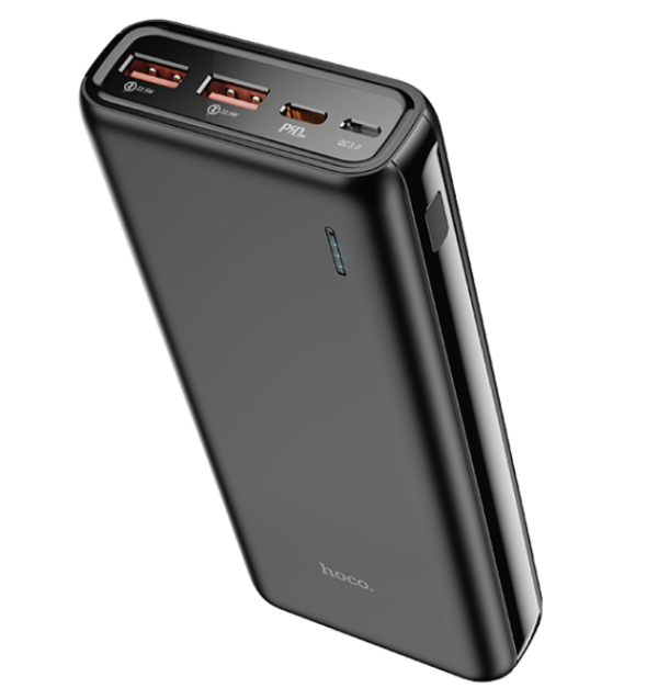 Powerbank павербанк зі швидкою зарядкою HOCO 20000mAh J80A |2USB/1Type-C, 22.5W, 5A, QC/PD| Чорний