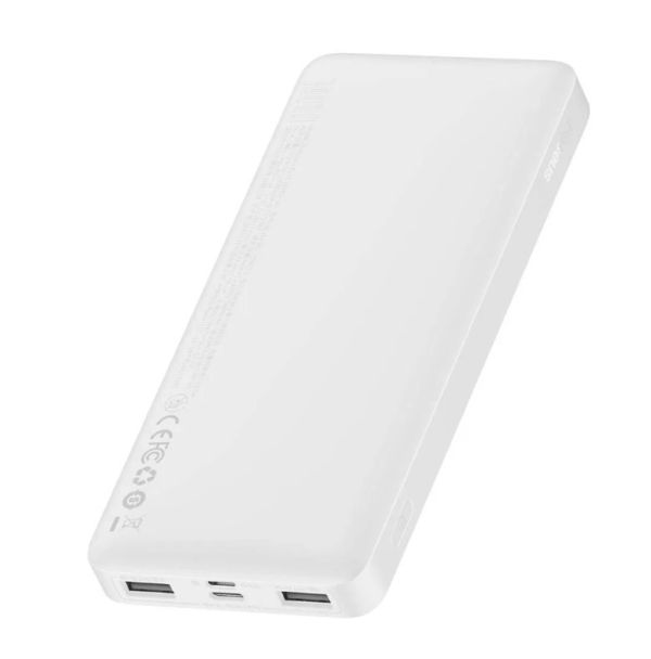 Зовнішній аккумулятор (Power Bank) Baseus Bipow Overseas 15W 10000mAh білий PPBD050002 / PPBD10