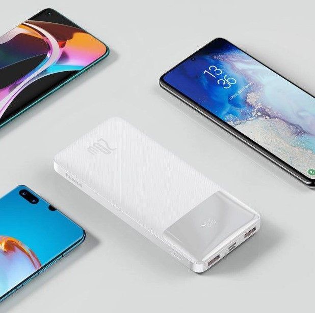 Baseus Bipow Digital Display 10000 mAh 20W Overseas Edition PPBD050502 біла