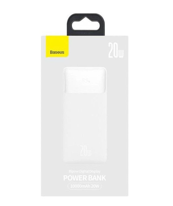 Baseus Bipow Digital Display 10000 mAh 20W Overseas Edition PPBD050502 біла