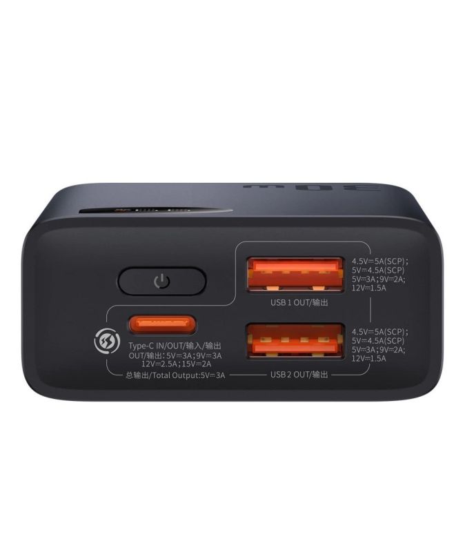 Baseus  Adaman2 Digital Display Fast Charge 10000 mAh 30W Black PPAD040101