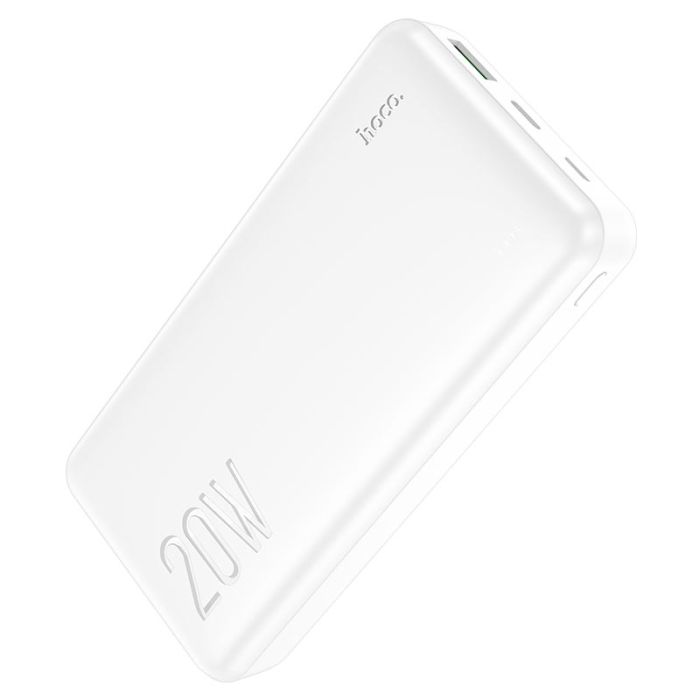 Hoco J87A (20000 mAh/Out: USB 18W QC3.0, Type-C 20W PD/In: Type-C 18W, micro 18W) з LED індикатором, Білий