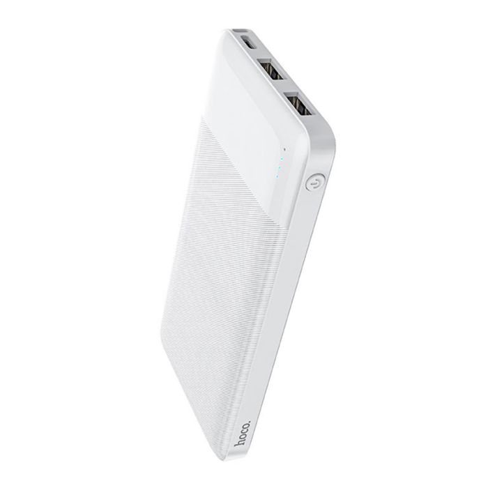 Hoco J72 Easy travel (10000 mAh / Out: 2USB 5V/2A / In: Type-C, micro-USB 5V/2A ) з LED індикатором, білий