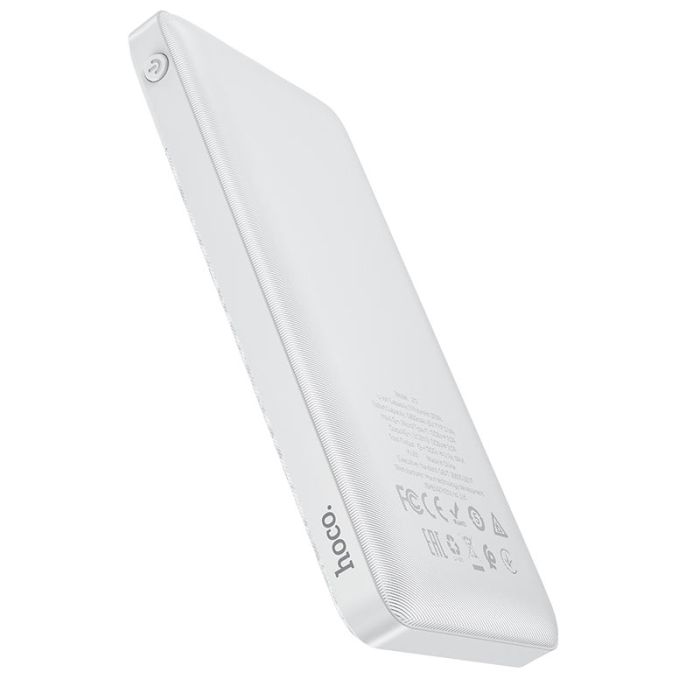 Hoco J72 Easy travel (10000 mAh / Out: 2USB 5V/2A / In: Type-C, micro-USB 5V/2A ) з LED індикатором, білий