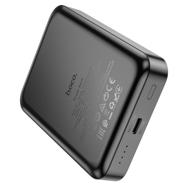 Повербанк Hoco Q11 MagSafe Wireless Charger 3-in-1 (10000 mAh / Out: Type-C 20W / In: Type-C 18W ) з LED індикатором, чорний