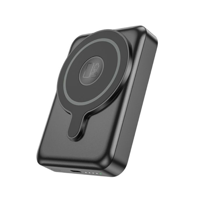 Hoco Q11 MagSafe Wireless Charger 3-in-1 (10000 mAh / Out: Type-C 20W / In: Type-C 18W ) з LED індикатором, чорний