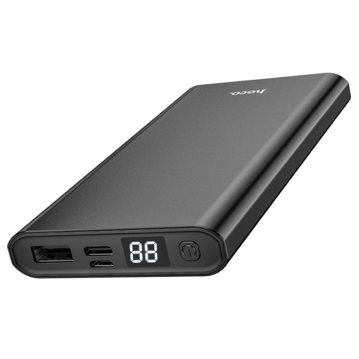 Hoco J68 (10000 mAh / Out: USB 5V/2A / In: Type-C, micro-USB 5V/2A ) з LED індикатором, чорний