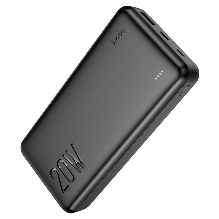 Hoco J87A (20000 mAh / Out: USB 18W QC3.0, Type-C 20W PD / In: Type-C 18W, micro 18W) з LED індикатором, чорний
