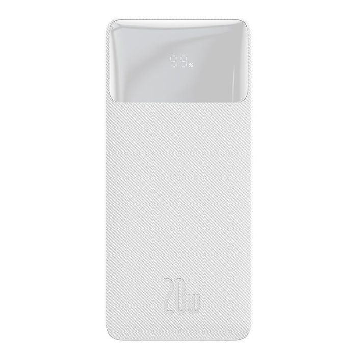 Baseus PPDML-L02 Bipow Digital Display 10000 mAh 2USB/1Type-C PD/QC 20W 3A білий
