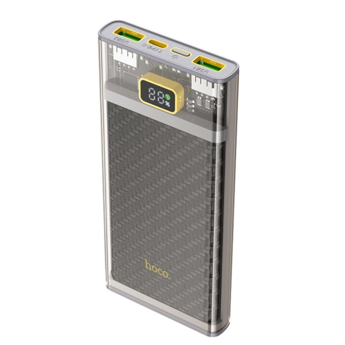 Hoco J103 (10000 mAh / Out: 2USB 22,5W QC3.0, Type-C 20W PD / In: Type-C 18W PD ) з LED Дисплеєм, сірий