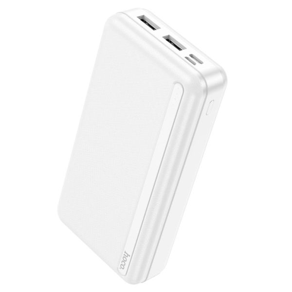 Повербанк Hoco J91A (20000 mAh / Out: 2USB 5V/2A / In: Type-C, micro-USB 5V/2A ) з LED індикатором, білий