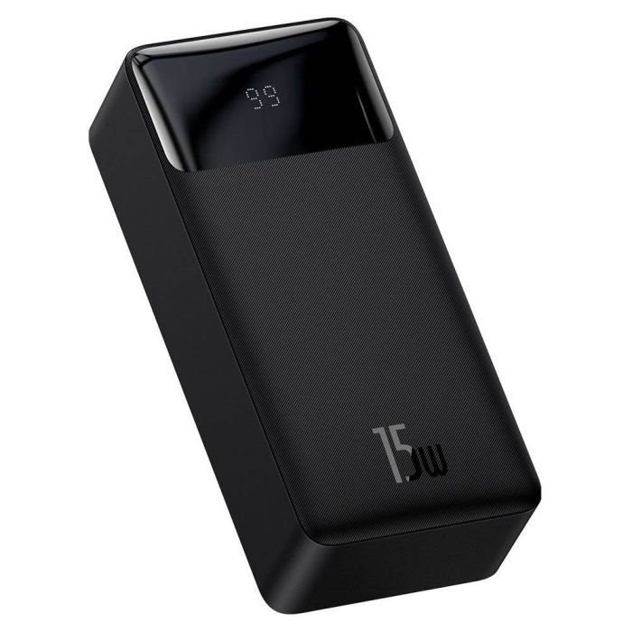 Baseus PPDML-K Bipow 15W 30000 mAh Out: 2USB + QC3.0 Type-C: 5V/3A Max 15W / In: Micro 5В/2А (10W), Type-C 5В/3А (15W) з Дисплеєм, Black