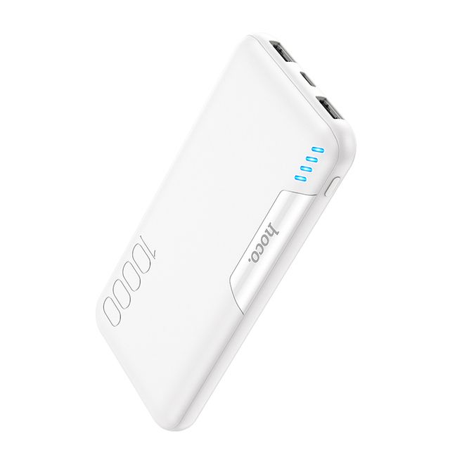 Hoco J82 Easylink (10000 mAh / Out: 2USB 5V/2A / In: Type-C, micro-USB 5V/2A ) з LED індикатором, білий