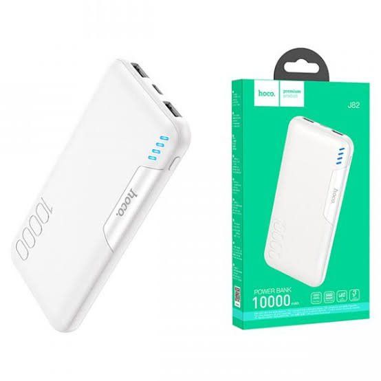 Hoco J82 Easylink (10000 mAh / Out: 2USB 5V/2A / In: Type-C, micro-USB 5V/2A ) з LED індикатором, білий